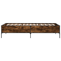 vidaXL Bed Frame without Mattress Smoked Oak 90x190 cm Single 5