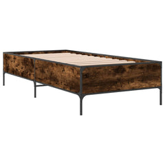 vidaXL Bed Frame without Mattress Smoked Oak 90x190 cm Single 6