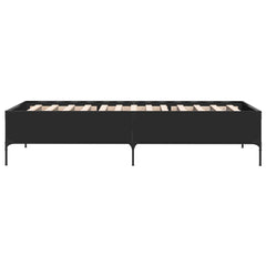 vidaXL Bed Frame without Mattress Black 75x190 cm Small Single 5