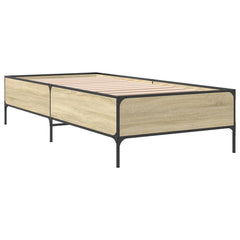 vidaXL Bed Frame without Mattress Sonoma Oak 75x190 cm Small Single 6