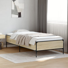 vidaXL Bed Frame without Mattress Sonoma Oak 75x190 cm Small Single 1