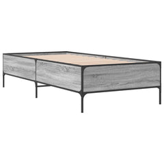 vidaXL Bed Frame without Mattress Grey Sonoma 75x190 cm Small Single 3