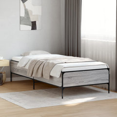 vidaXL Bed Frame without Mattress Grey Sonoma 75x190 cm Small Single 1