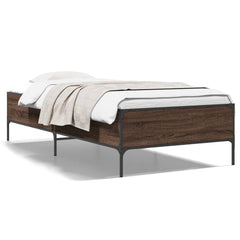 vidaXL Bed Frame without Mattress Brown Oak 75x190 cm Small Single 2