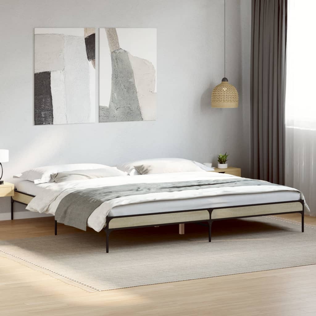 Bed Frame without Mattress Height 30 cm Length 200 cm Sonoma Oak 200 cm