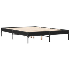 Bed Frame without Mattress Height 30 cm Length 200 cm Black 120 cm