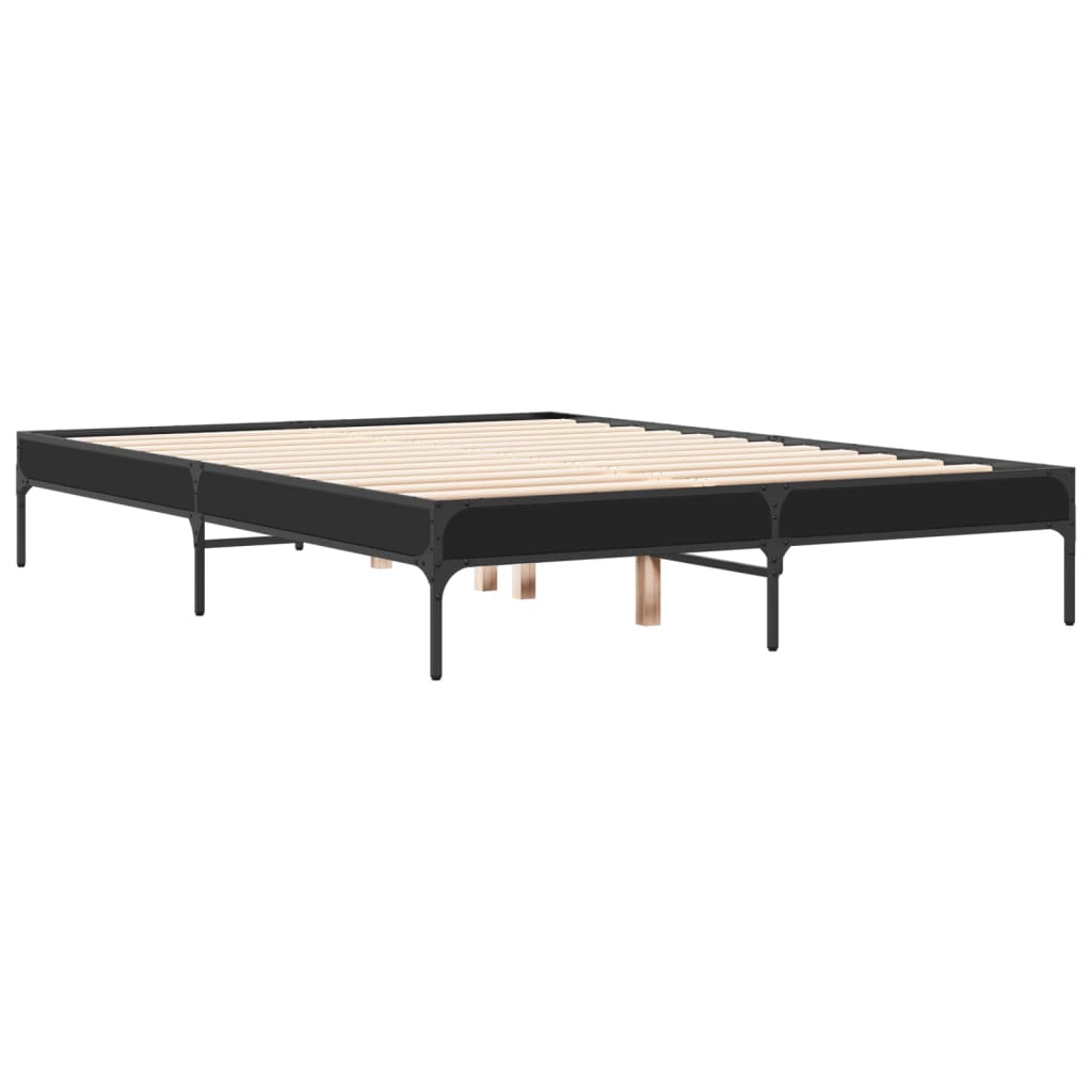 Bed Frame without Mattress Height 30 cm Length 200 cm Black 120 cm