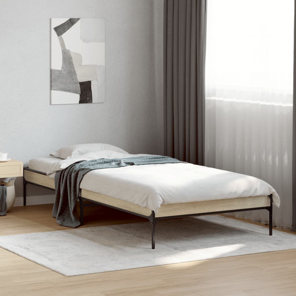 Bed Frame without Mattress Height 30 cm Length 200 cm Sonoma Oak 100 cm