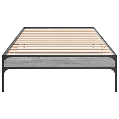 vidaXL Bed Frame without Mattress Grey Sonoma 90x200 cm 4