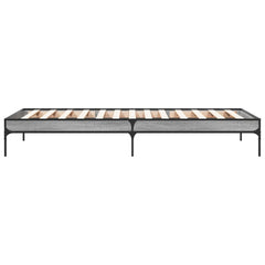 vidaXL Bed Frame without Mattress Grey Sonoma 90x200 cm 5