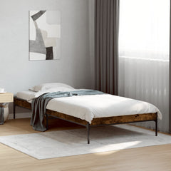 Bed Frame without Mattress Height 30 cm Length 190 cm Smoked Oak 90 cm
