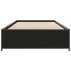 vidaXL Bed Frame without Mattress Black 90x190 cm Single 4