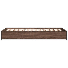vidaXL Bed Frame without Mattress Brown Oak 90x190 cm Single 5