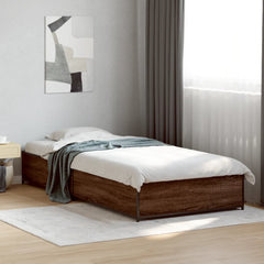 vidaXL Bed Frame without Mattress Brown Oak 90x190 cm Single 1