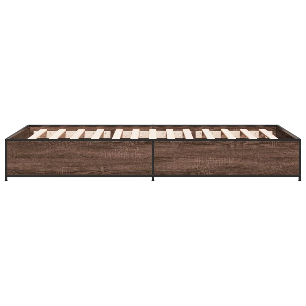 vidaXL Bed Frame without Mattress Brown Oak 75x190 cm Small Single 5