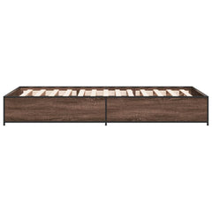 vidaXL Bed Frame without Mattress Brown Oak 75x190 cm Small Single 5
