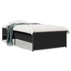 Bed Frame without Mattress Length 200 cm Black 100 cm