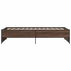 vidaXL Bed Frame without Mattress Brown Oak 90x190 cm Single 5
