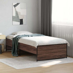 vidaXL Bed Frame without Mattress Brown Oak 90x190 cm Single 1