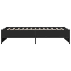 vidaXL Bed Frame without Mattress Black 75x190 cm Small Single 5