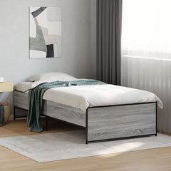 Bed Frame without Mattress Length 190 cm Grey Sonoma 75 cm