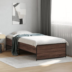 vidaXL Bed Frame without Mattress Brown Oak 75x190 cm Small Single 1