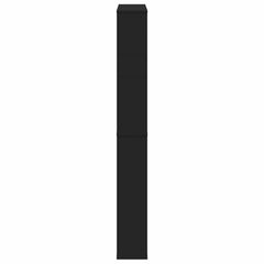 vidaXL Shoe Cabinet with Mirror 4-Layer Black 63x17x134 cm 6