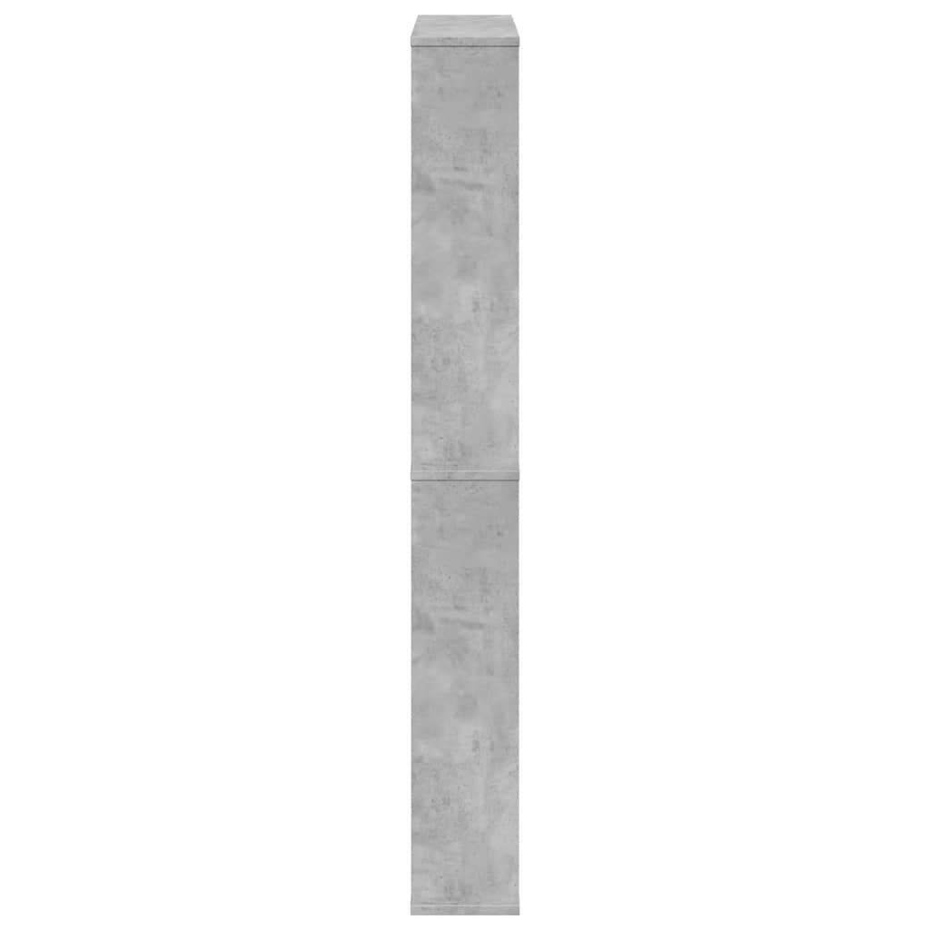 vidaXL Shoe Cabinet with Mirror 4-Layer Concrete Grey 63x17x134 cm 6