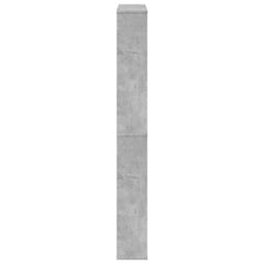 vidaXL Shoe Cabinet with Mirror 4-Layer Concrete Grey 63x17x134 cm 6