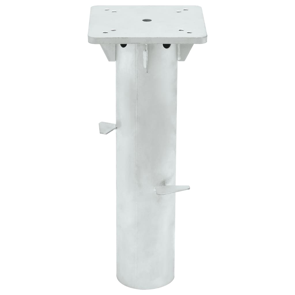 vidaXL In-Ground Parasol Base Silver 16x16x39.5 cm Steel 2