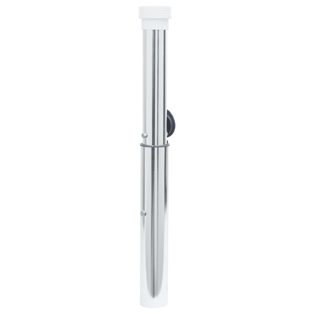 vidaXL In-Ground Parasol Base for 40-50 mm Pole Silver Aluminum 2