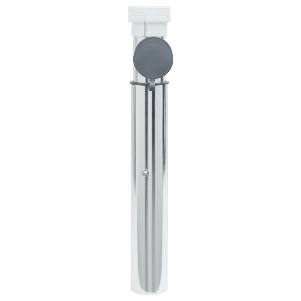 vidaXL In-Ground Parasol Base for 40-50 mm Pole Silver Aluminum 3