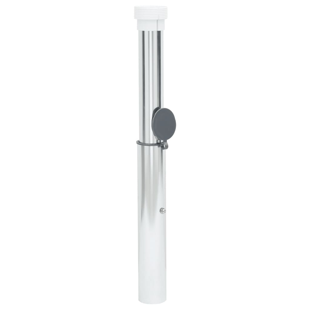 vidaXL In-Ground Parasol Base for 40-50 mm Pole Silver Aluminum 4