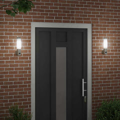vidaXL Outdoor Wall Light 2 pcs Silver 12 x 8.5 x 29 cm 3