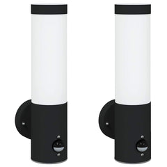 vidaXL Outdoor Wall Light 2 pcs Black 12 x 8.5 x 29 cm 2