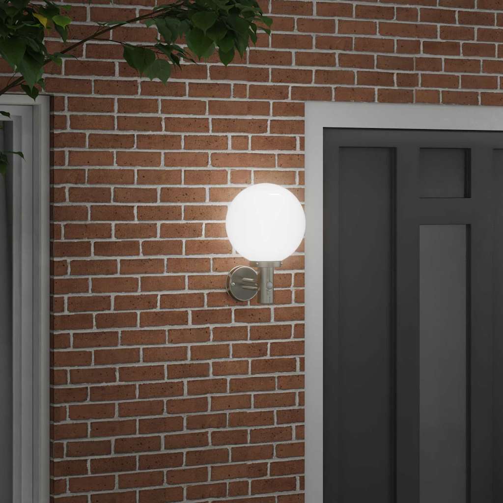 vidaXL Outdoor Wall Light Silver 28 x 25 x 38 cm 3