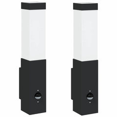 vidaXL Outdoor Wall Light 2 pcs Black 10.5 x 6 x 33 cm 2