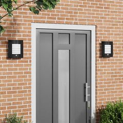vidaXL Outdoor Wall Light 2 pcs Black 23.5 x 9 x 26 cm 1
