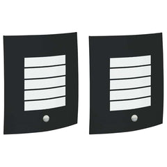 vidaXL Outdoor Wall Light 2 pcs Black 23.5 x 9 x 26 cm 2