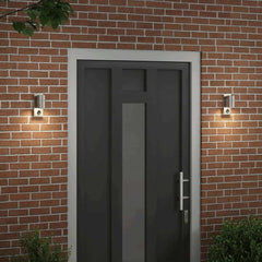 vidaXL Outdoor Wall Light 2 pcs Silver 6.5 x 10.5 x 16 cm 3