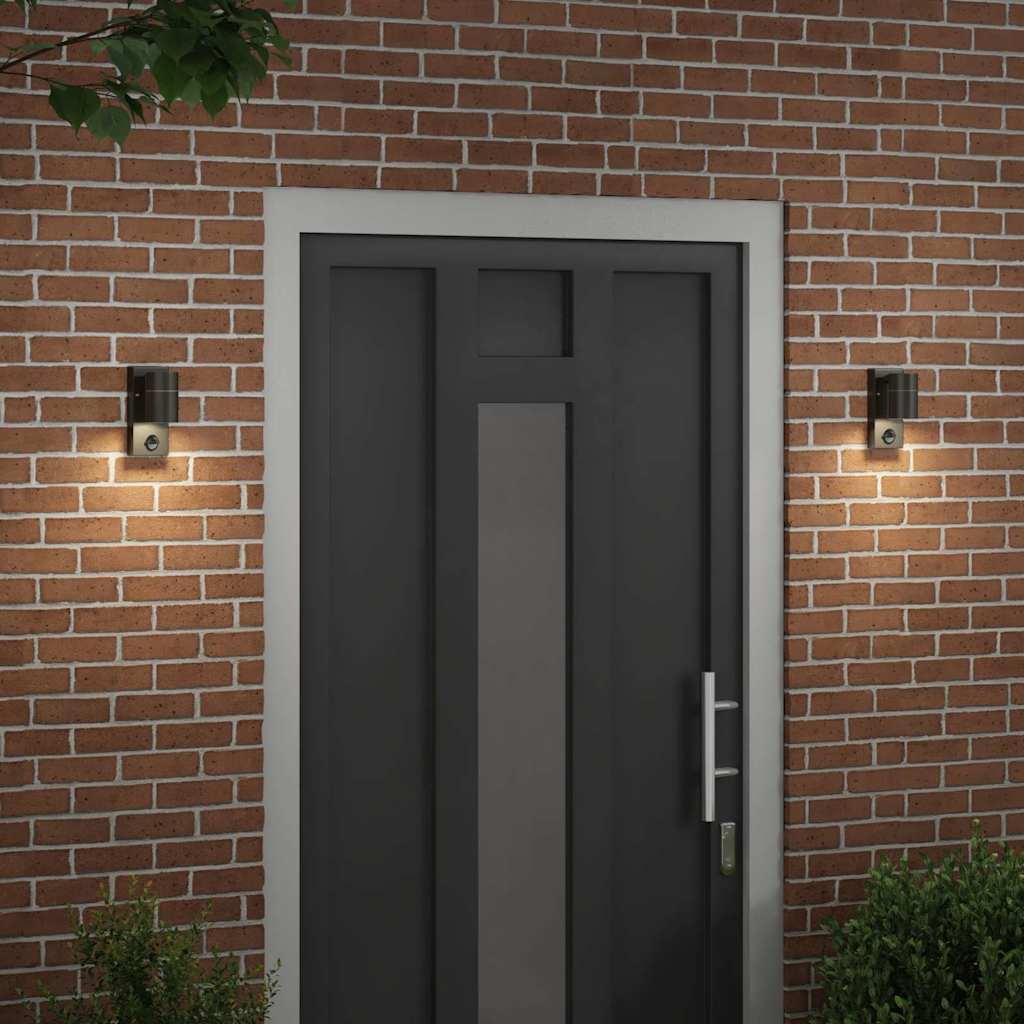 vidaXL Outdoor Wall Light 2 pcs Black 6.5 x 10.5 x 16 cm 3