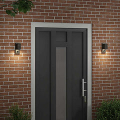 vidaXL Outdoor Wall Light 2 pcs Black 6.5 x 10.5 x 16 cm 3