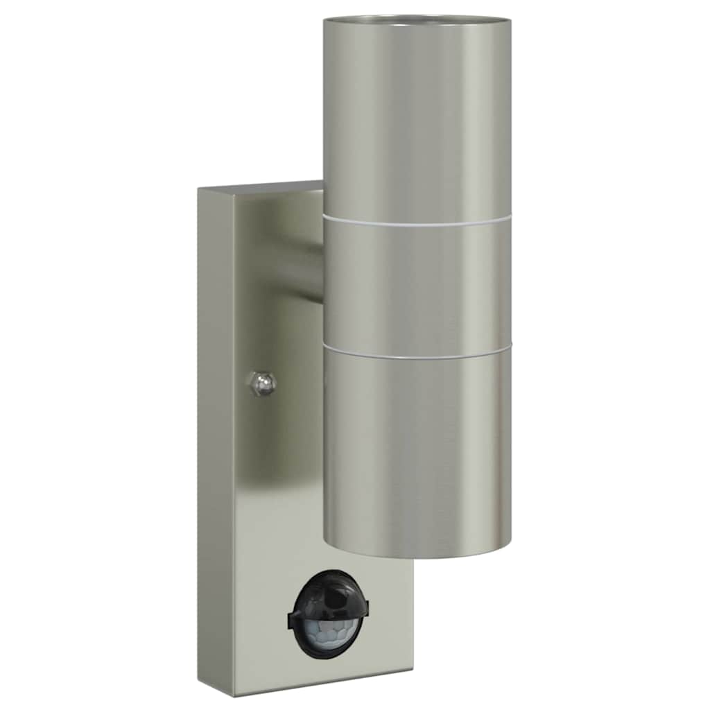 vidaXL Outdoor Wall Light 2 pcs Silver 7 x 10 x 22 cm 4