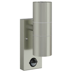 vidaXL Outdoor Wall Light 2 pcs Silver 7 x 10 x 22 cm 4