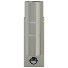 vidaXL Outdoor Wall Light 2 pcs Silver 7 x 10 x 22 cm 5