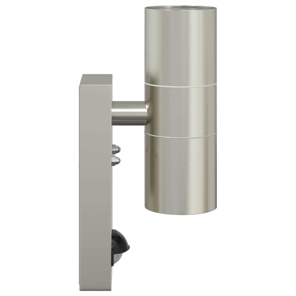 vidaXL Outdoor Wall Light 2 pcs Silver 7 x 10 x 22 cm 6