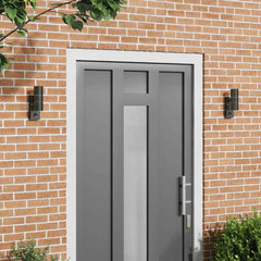 vidaXL Outdoor Wall Light 2 pcs Black 7 x 10 x 22 cm 1