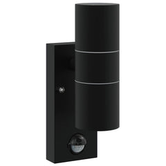 vidaXL Outdoor Wall Light 2 pcs Black 7 x 10 x 22 cm 4