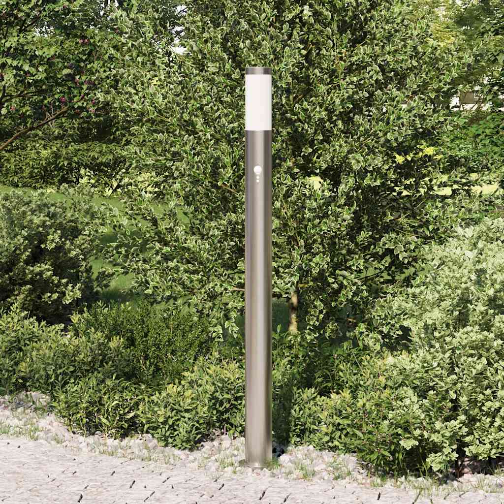 vidaXL Bollard Light with Sensor 110 cm Stainless Steel IP44 3