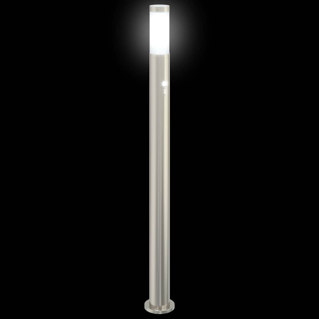 vidaXL Bollard Light with Sensor 110 cm Stainless Steel IP44 6
